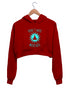 Quirkipedia No Hate, Only Meditate YOGA Fitness, Positivity, Mindfulness Womens Crop Hoodies